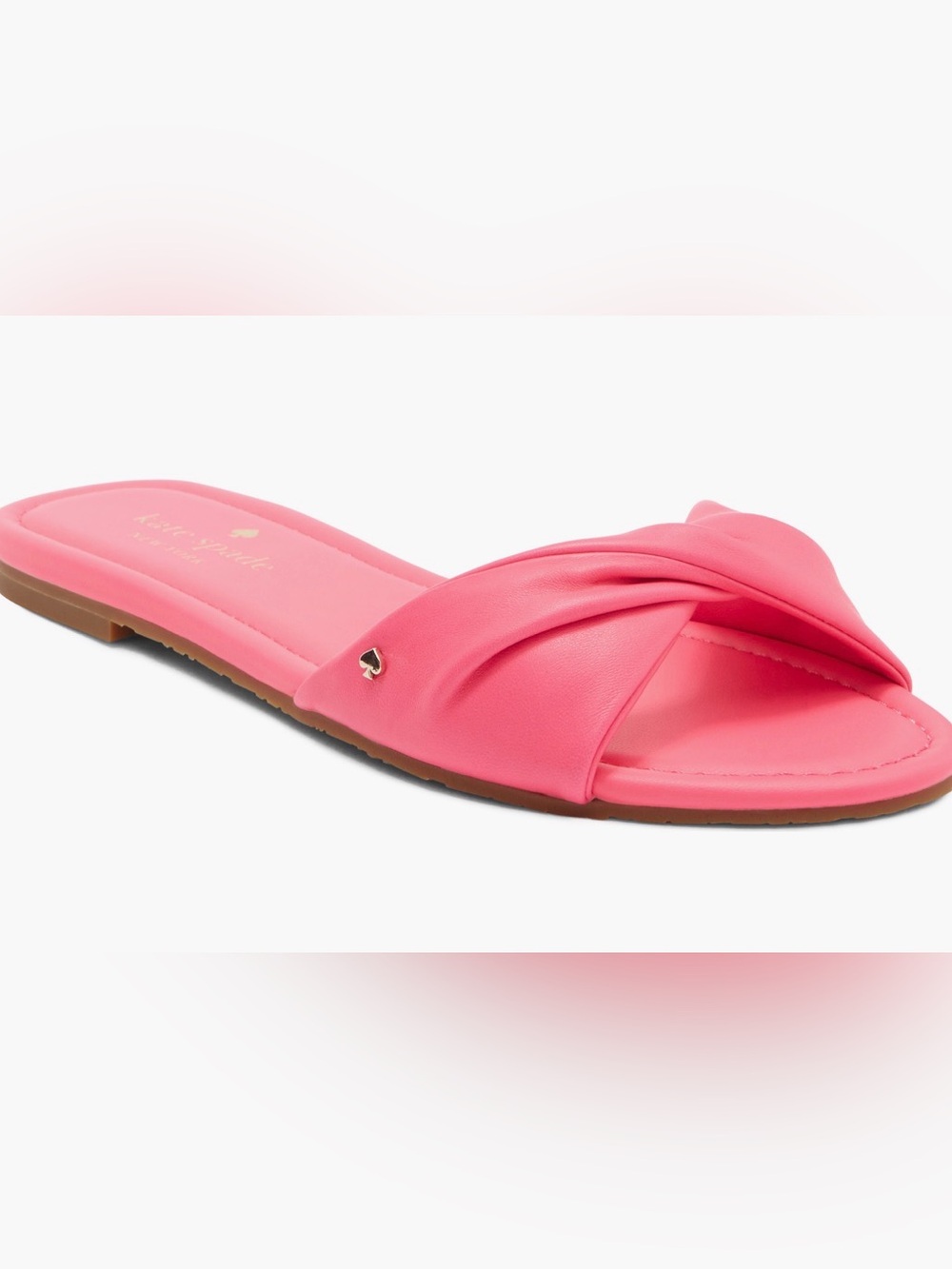 ♠️kate spade Pink Twisted Slide Sandal. Ladies 7.5